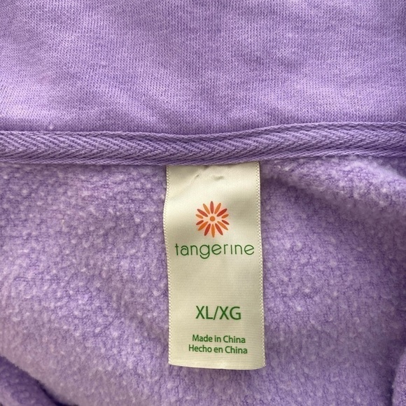 TANGERINE LILAC PURPLE PULLOVER SWEATSHIRT WITH POCKETS SIZE LARGE - Picture 2 of 4